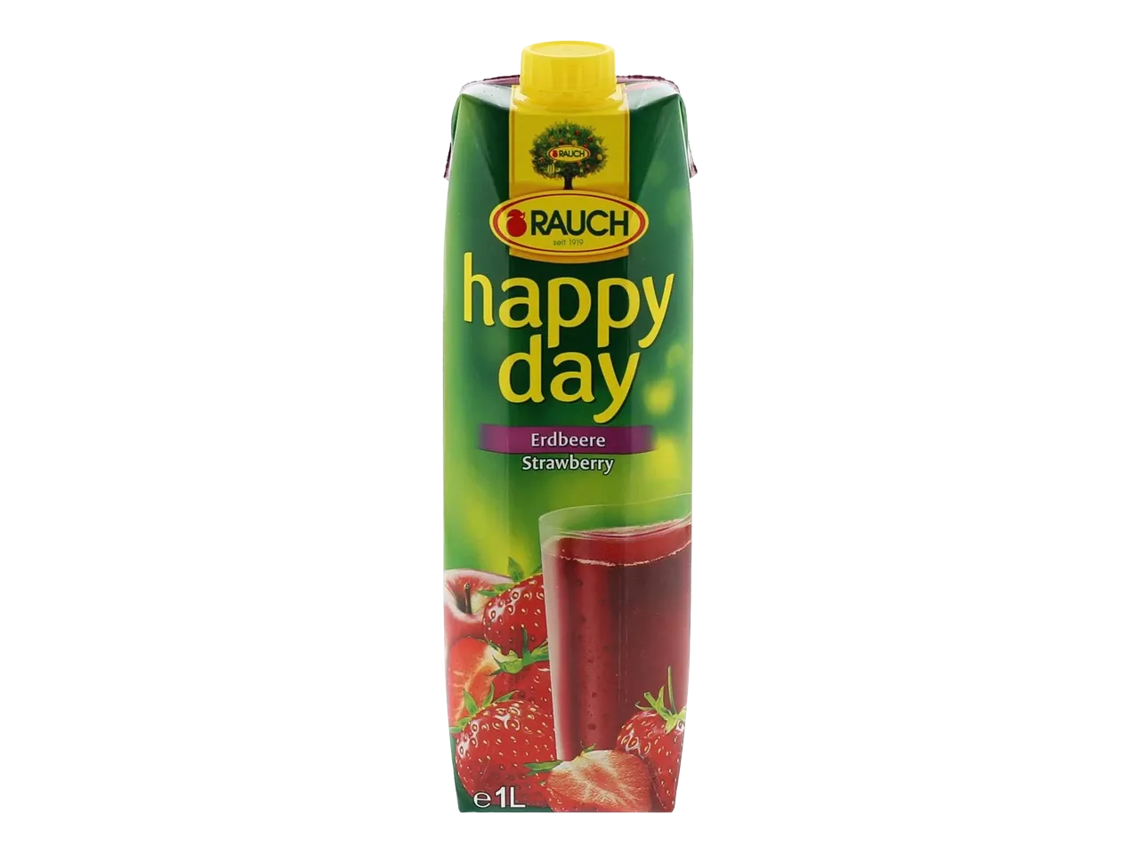 A Tetrapak Happy Day strawberry.