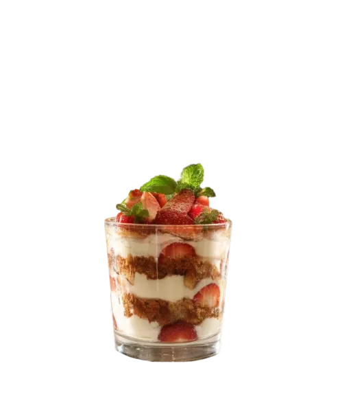 Fruchtiges Erdbeer-Tiramisu mit einem Hauch Vodka.