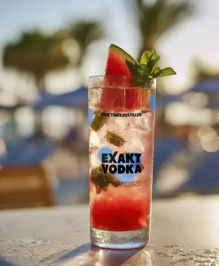 Sommerlich, frisch und voller Urlaubsfeeling – der Watermelon Vodka Cooler mit Wassermelone und Minze.